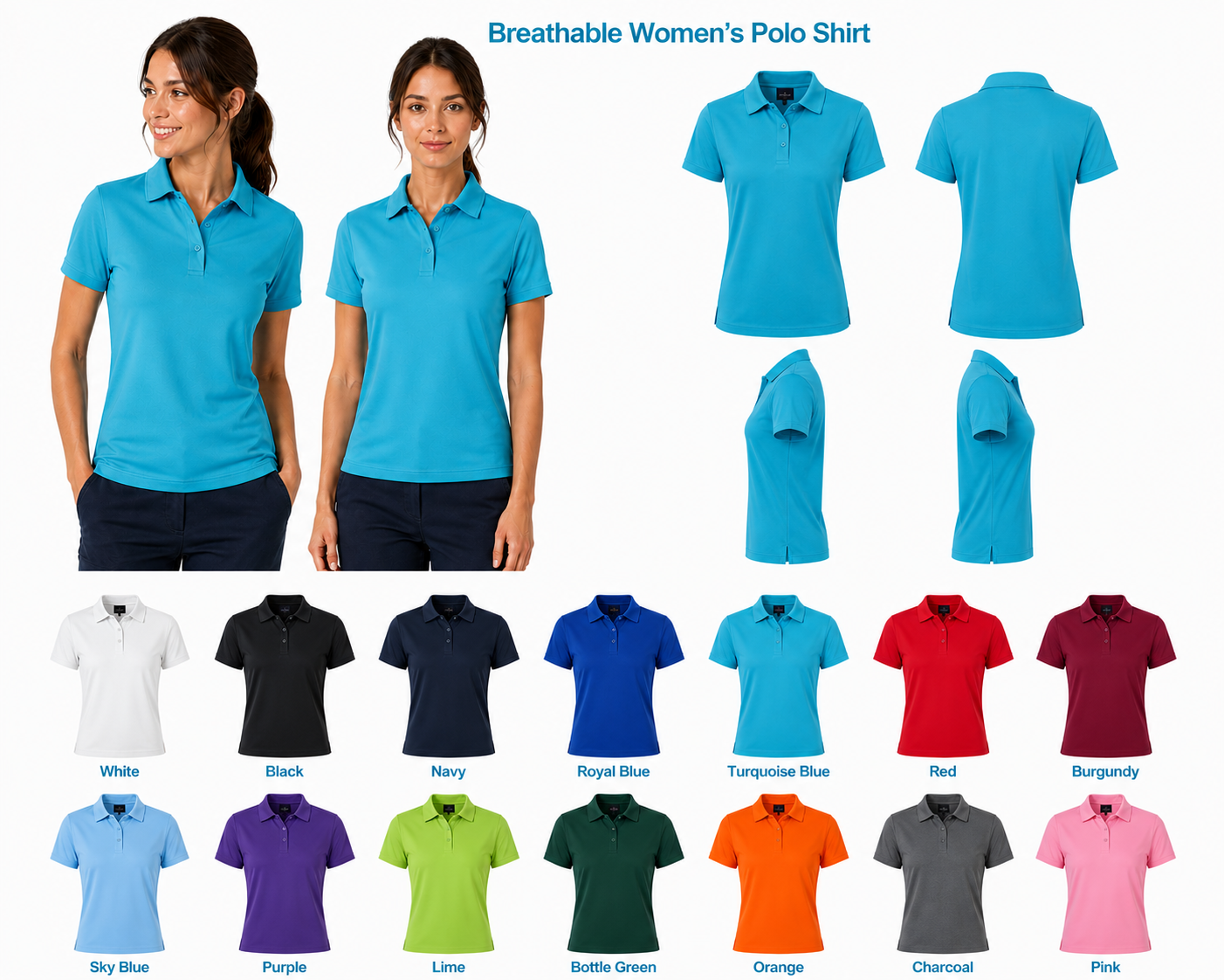 Blank Polo Shirt 100 % Polyester